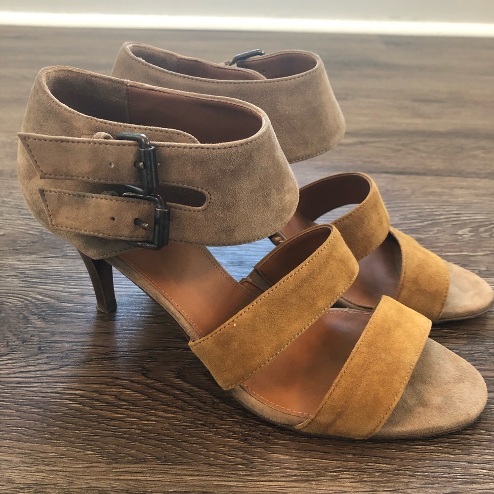 J. Crew Suede Ankle Strap Heels